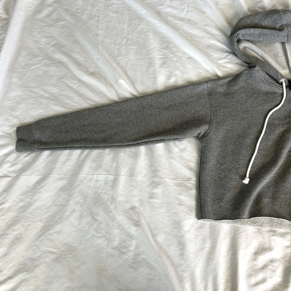 grey cropped hoodie